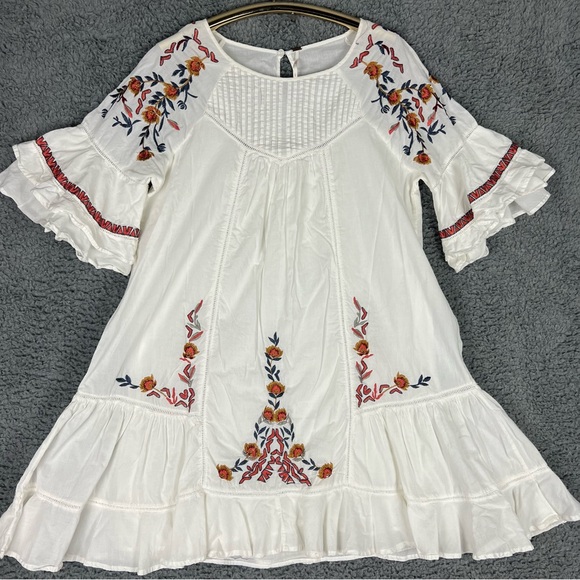 Free People Dresses & Skirts - 🛑 SOLD 🛑 Free People Womens Large Pavlo Embroidered Shift Dress Bohemian